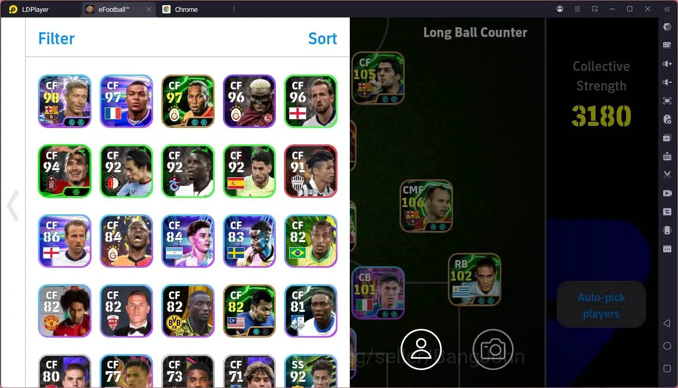 eFootball Accounts Mobile|PW 3180|Bigtime Palmer,Nistelrooij,Forlan|E image 2