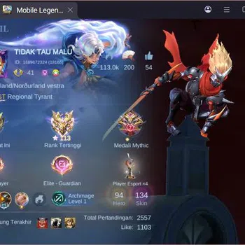 Mobile Legends: Bang Bang Collector GLOBAL|Hero 94|Skin 134|Annual Hayabusa,CC Natalia image 1