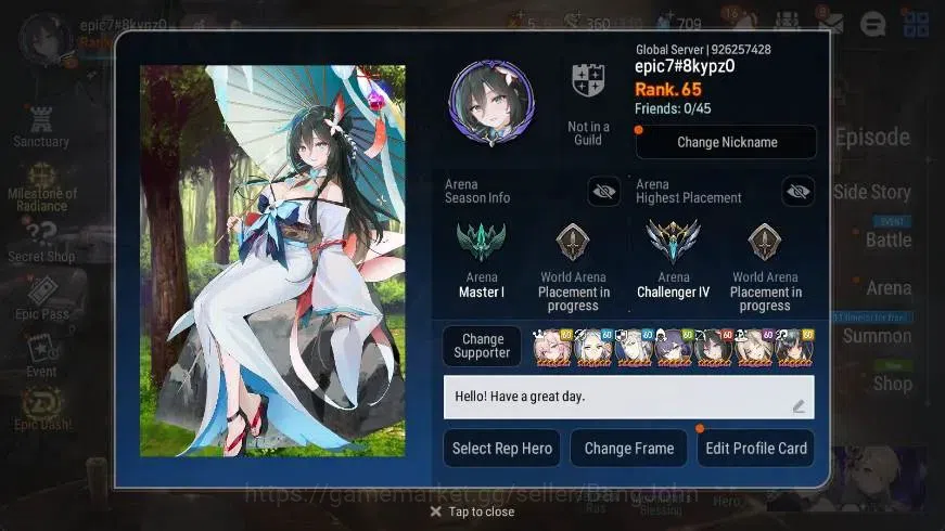 Epic Seven Accounts Global |9 ML(BArunka,LOTScales,Straze,Harsetti,ROL image 2
