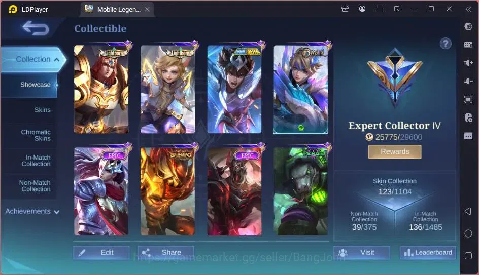 Mobile Legends: Bang Bang Accounts Global|Skin 123|Expert|Collab Badang+Vale|Lightbor image 9