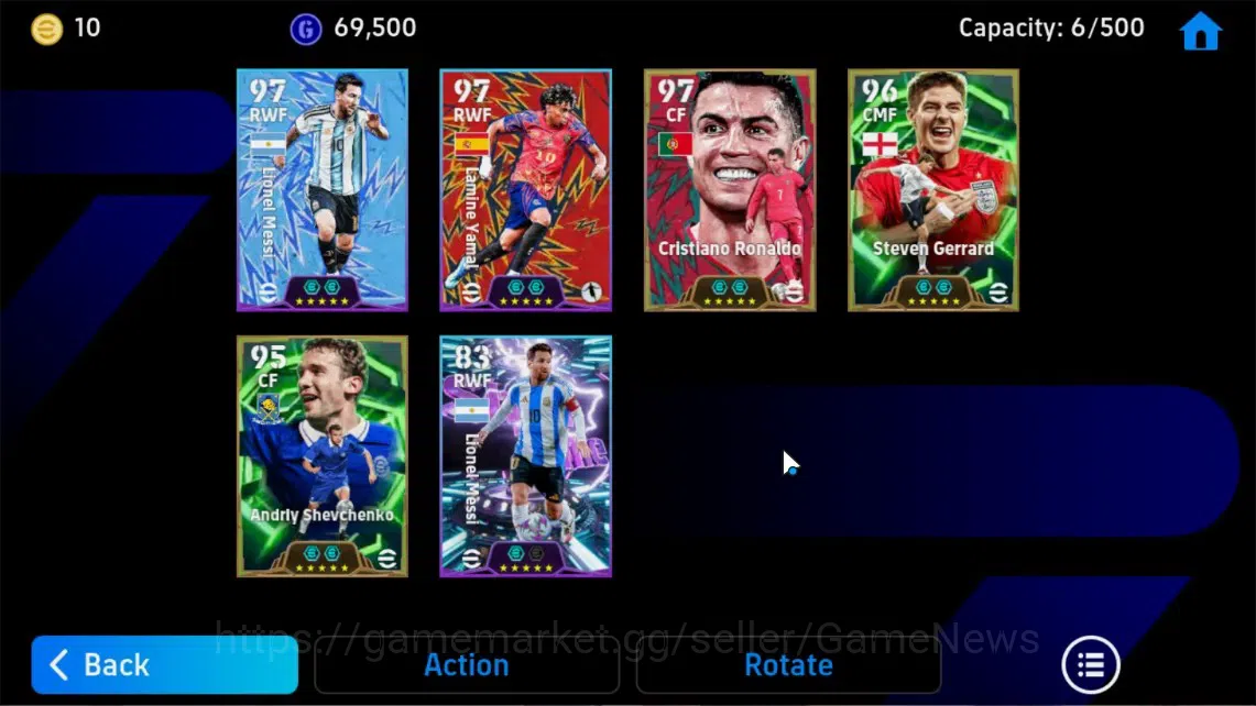 eFootball Accounts Legends & Iconic Players Android|Epic Cristiano Ronaldo,Steven Gerrard,Andriy Shevchenko,Show Time Lamine 6