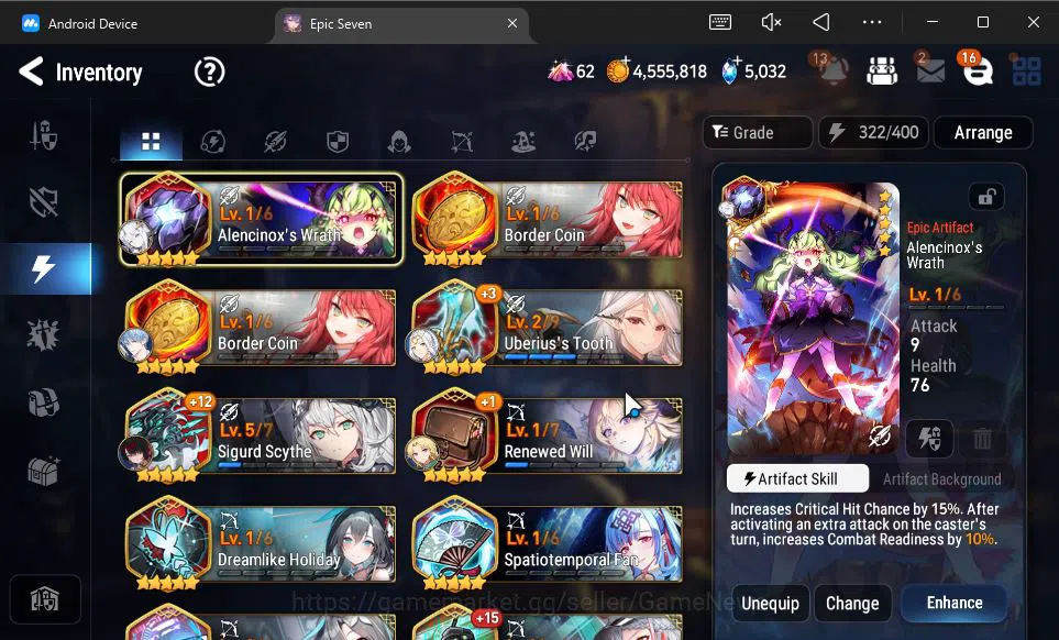 Epic Seven Accounts GLOBAL Unverif|11 ML(Salome,LOT Scales,BYSHwayoung image 10