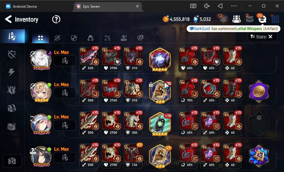 Epic Seven Accounts GLOBAL Unverif|11 ML(Salome,LOT Scales,BYSHwayoung image 12