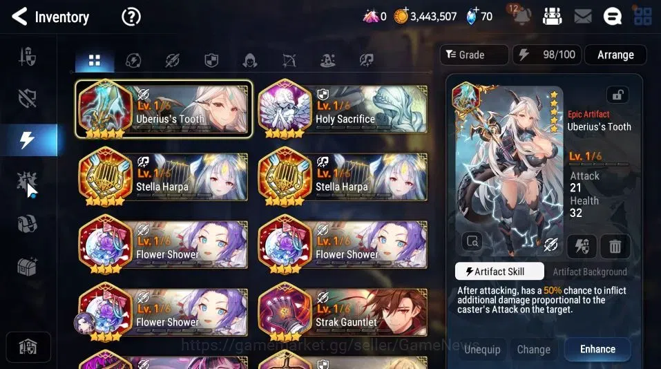 Epic Seven Accounts GLOBAL Unverif|New Era|3 ML[NM Luna,SBaal&Sezan,WO image 15