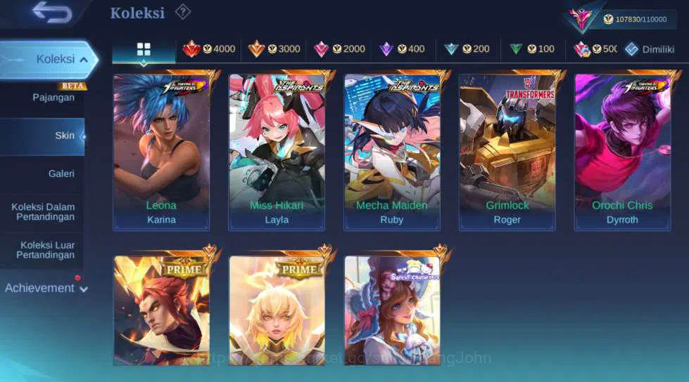 Mobile Legends: Bang Bang Accounts Others Hero 126 | Skin 301 | Legend Franco,  Aspirant Layla+Ruby, KOF Dyrroth, Collector 12