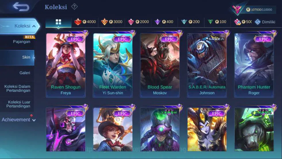Mobile Legends: Bang Bang Accounts Others Hero 126 | Skin 301 | Legend Franco,  Aspirant Layla+Ruby, KOF Dyrroth, Collector 15
