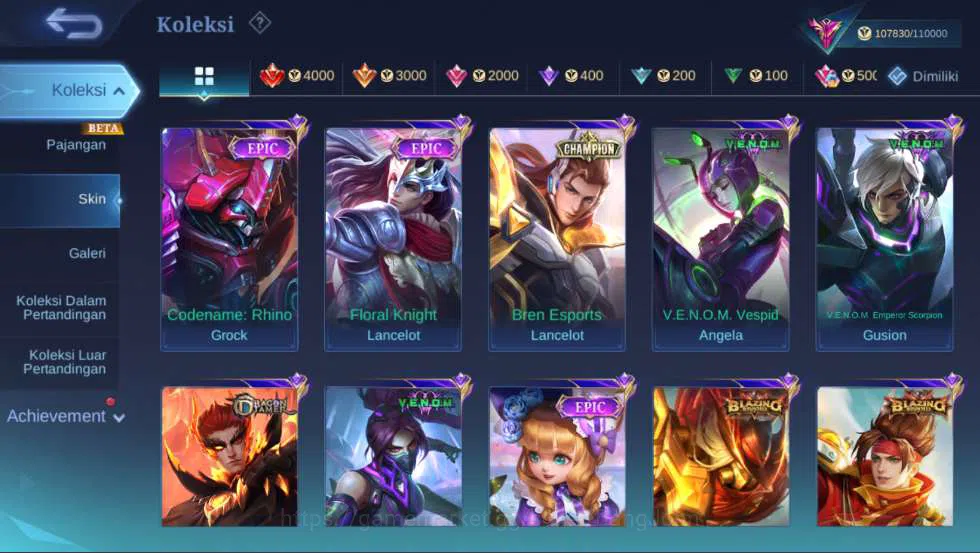Mobile Legends: Bang Bang Accounts Others Hero 126 | Skin 301 | Legend Franco,  Aspirant Layla+Ruby, KOF Dyrroth, Collector 16