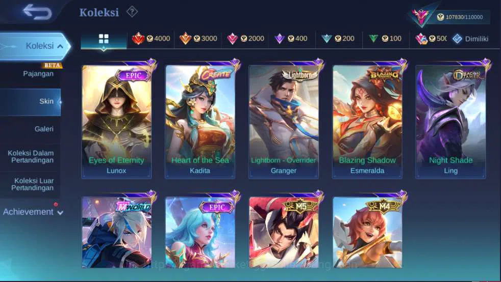 Mobile Legends: Bang Bang Accounts Others Hero 126 | Skin 301 | Legend Franco,  Aspirant Layla+Ruby, KOF Dyrroth, Collector 17