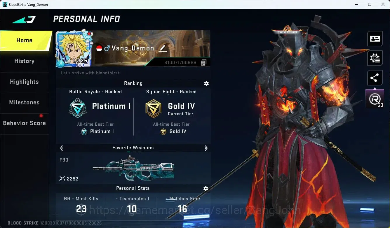 Blood Strike Accounts ASIA | 2 Collab Skins | 1 Legendary Skins | 7 Lege image 2