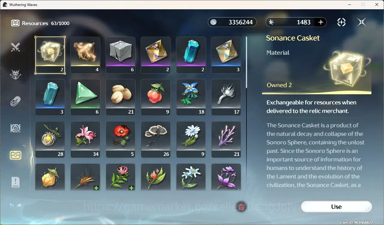 Wuthering Waves Accounts Starter SEA|UL 60|Rank 5|6 Char Limited[Phrolova]+Sign,Jinshi,Yinlin,Chisa,Carlotta,Rebecca|1483 8