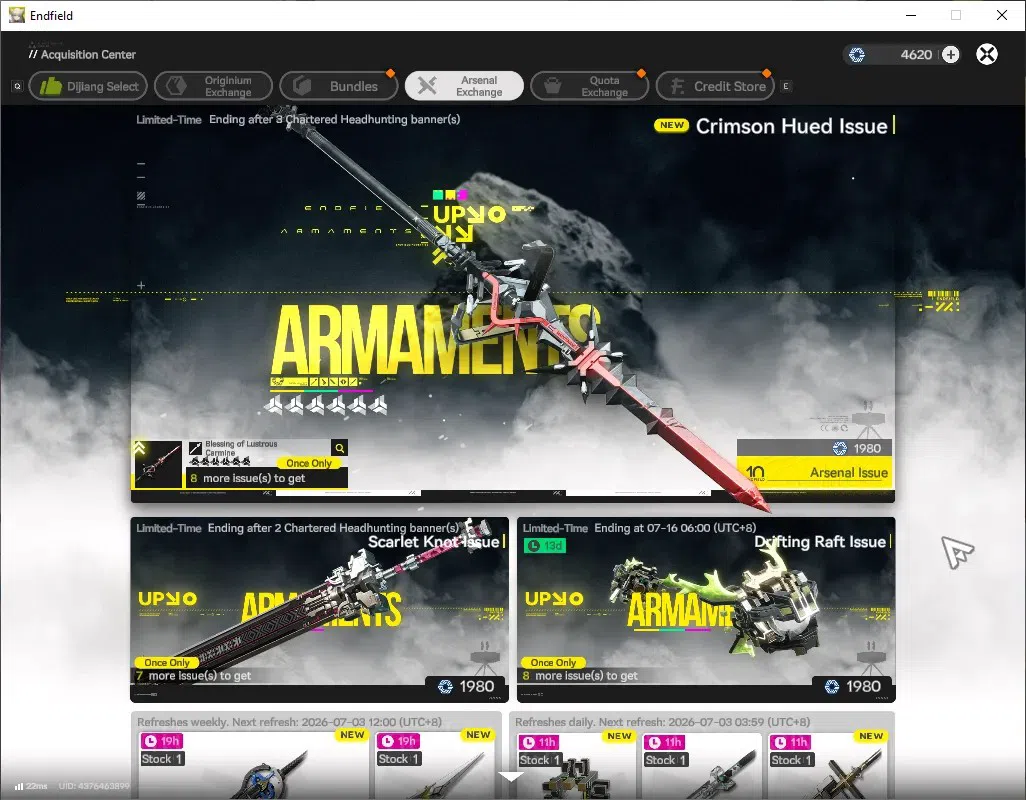 Arknights: Endfield Accounts ASIA|Lv 53|4k Ars|5 SSR (3 Limited) + 10 (*6 Weapo image 18