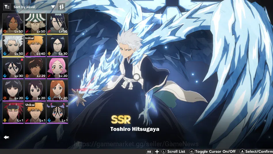 BLEACH: Soul Resonance Accounts Nuverse SEA|Team Slash|4 SSR(Toshiro,Urahara,Yorui image 3