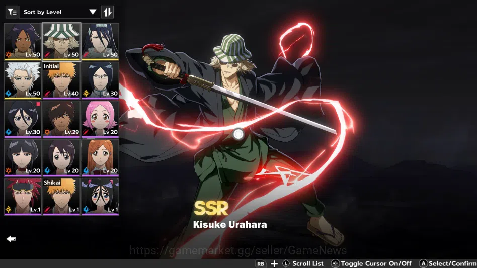 BLEACH: Soul Resonance Accounts Nuverse SEA|Team Slash|4 SSR(Toshiro,Urahara,Yorui image 5