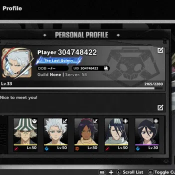 BLEACH: Soul Resonance Accounts Nuverse SEA|Team Slash|4 SSR(Toshiro,Urahara,Yoruichi Sign, Byakuya)11 SR(Rukia, Yachiru