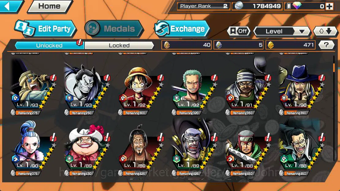 One Piece Bounty Rush Accounts GLOBAL|EX 3| BP kuzan, Become king D luffy, Onigha image 4