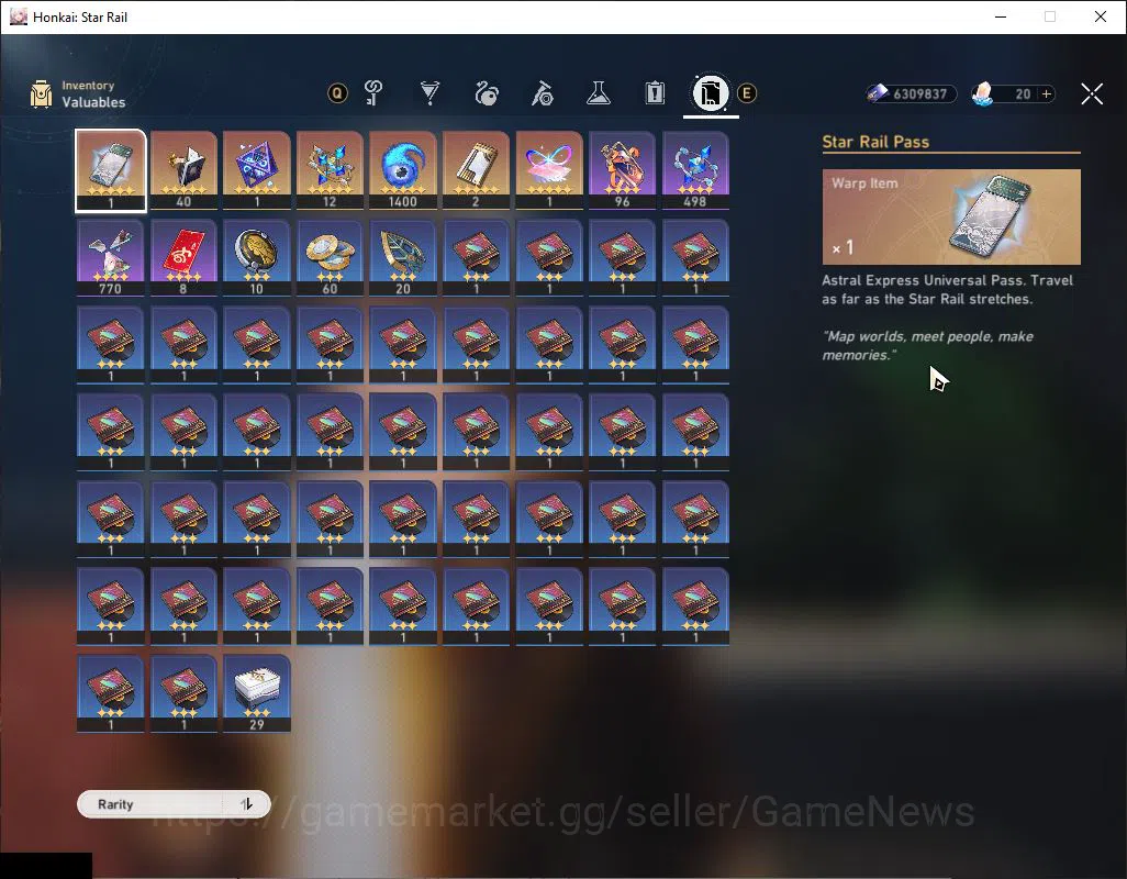 Honkai Star Rail Accounts Mid Game Asia|TL 59|Aglaea+Archer Prem Team|9 Limited|Yao 7