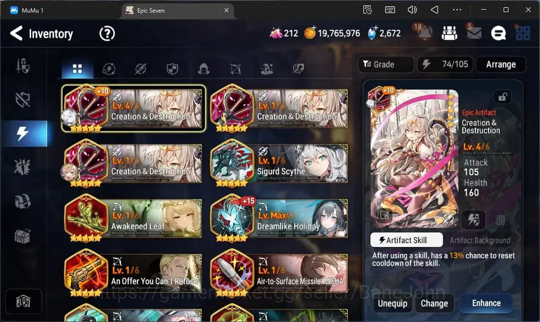 Epic Seven Accounts Global Unverif |9 ML(E Ilynav,Salome,F Cecillia,SP image 19