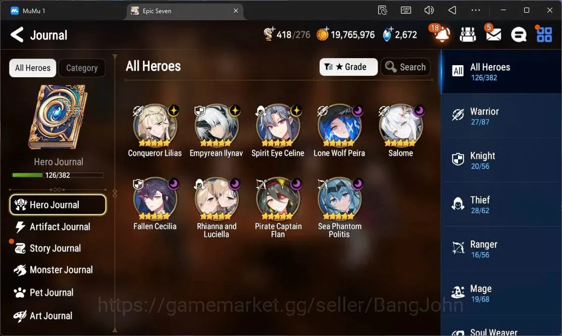 Epic Seven Accounts Global Unverif |9 ML(E Ilynav,Salome,F Cecillia,SP image 4