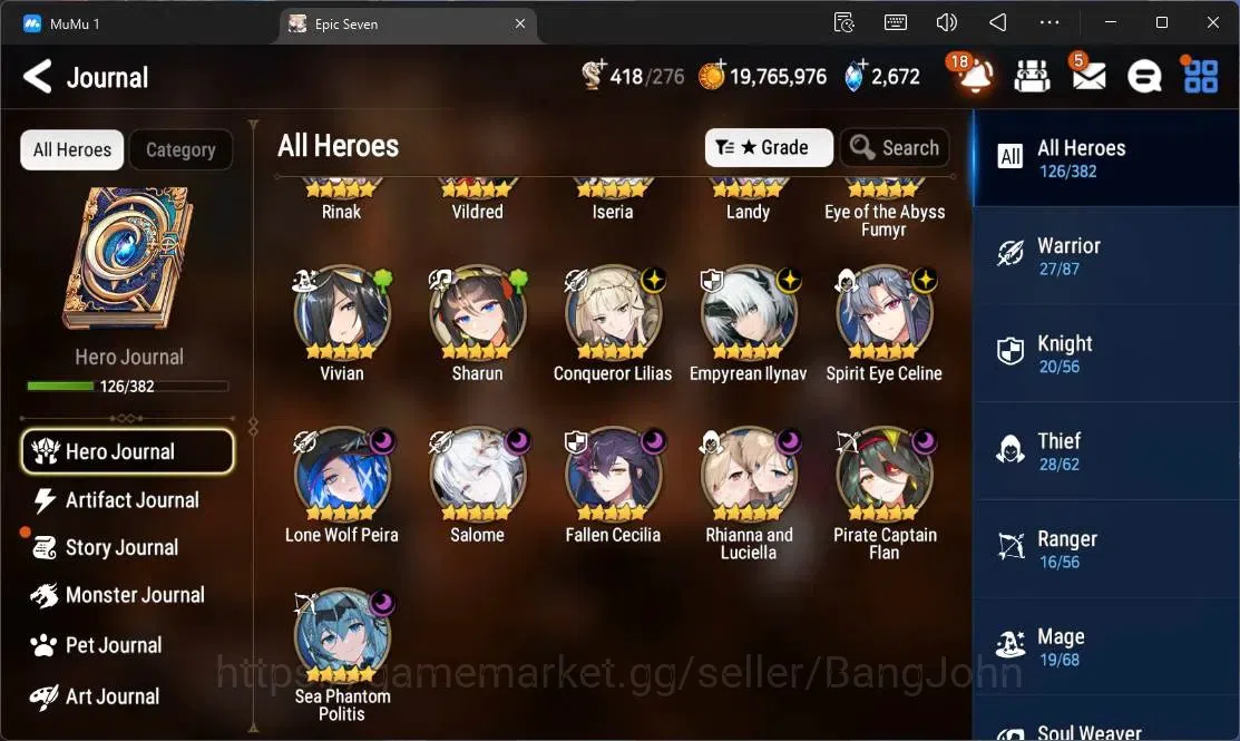 Epic Seven Accounts Global Unverif |9 ML(E Ilynav,Salome,F Cecillia,SP image 7