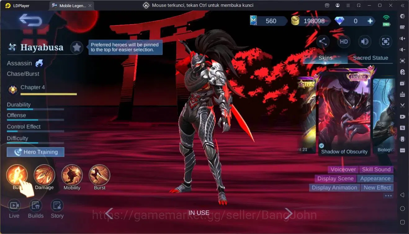 Mobile Legends: Bang Bang Accounts Global|Hero 132|Skin 334|Exalted|Naruto Suyou|NEO  image 3