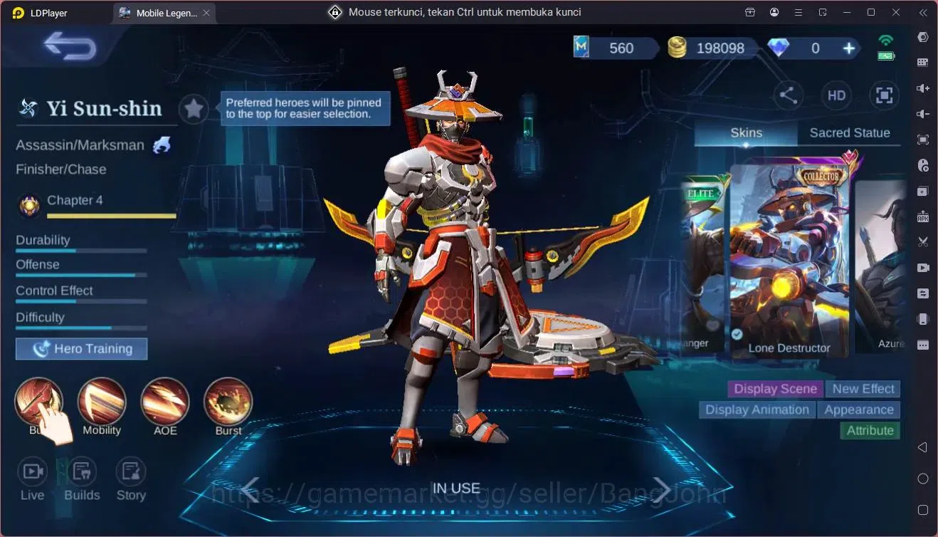 Mobile Legends: Bang Bang Accounts Global|Hero 132|Skin 334|Exalted|Naruto Suyou|NEO  image 5