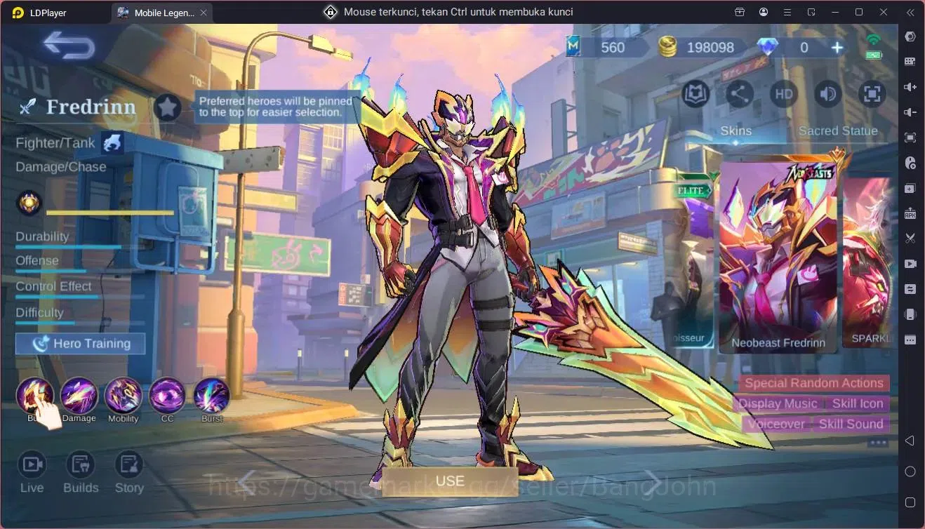 Mobile Legends: Bang Bang Accounts Global|Hero 132|Skin 334|Exalted|Naruto Suyou|NEO  image 8