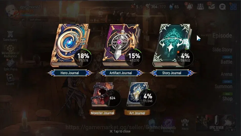Epic Seven Accounts Mid-Tier Global Unverif|New Era|3 ML(LOT Scales,AShadow,BW Iseria)+Fenne,Roana,Cecilia,Tenebria||PoH 3