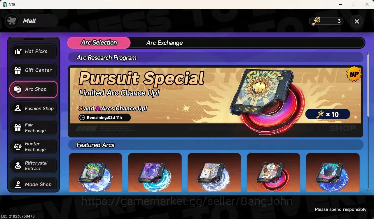 Neverness to Everness Accounts SEA | Lv 47 | 5 S-Class|3 Limited [Nanally A3,Hotori A1+Skin,Lacrimosa]+ 6 A-Class | Selector 13
