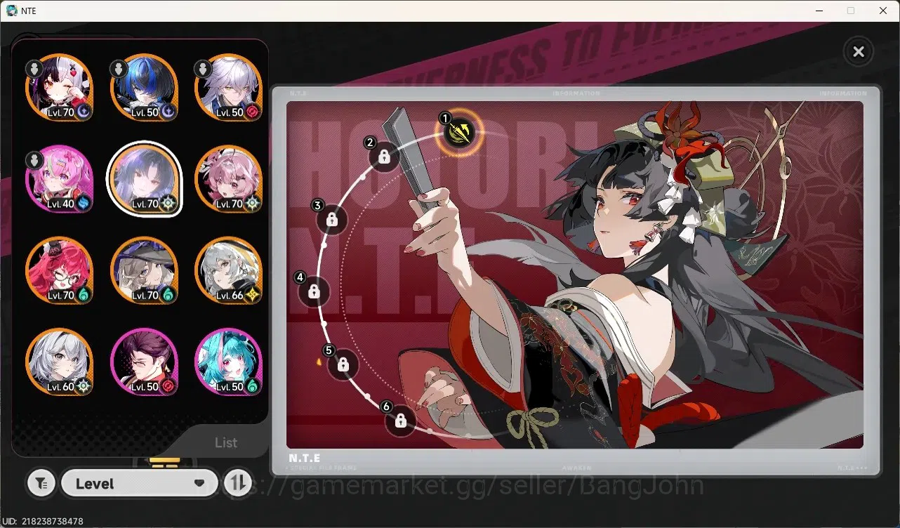 Neverness to Everness Accounts SEA | Lv 47 | 5 S-Class|3 Limited [Nanally A3,Hotori A1+Skin,Lacrimosa]+ 6 A-Class | Selector 16