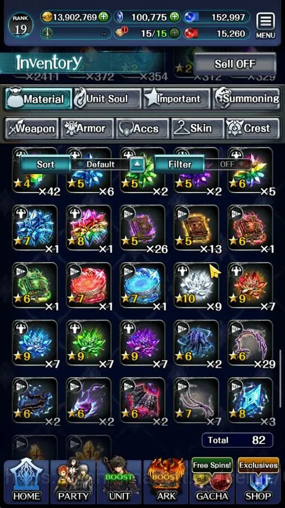 Last Cloudia Accounts GLOBAL|Rank 19|100K Crystal|Top Tier Unit [DL Jude image 10