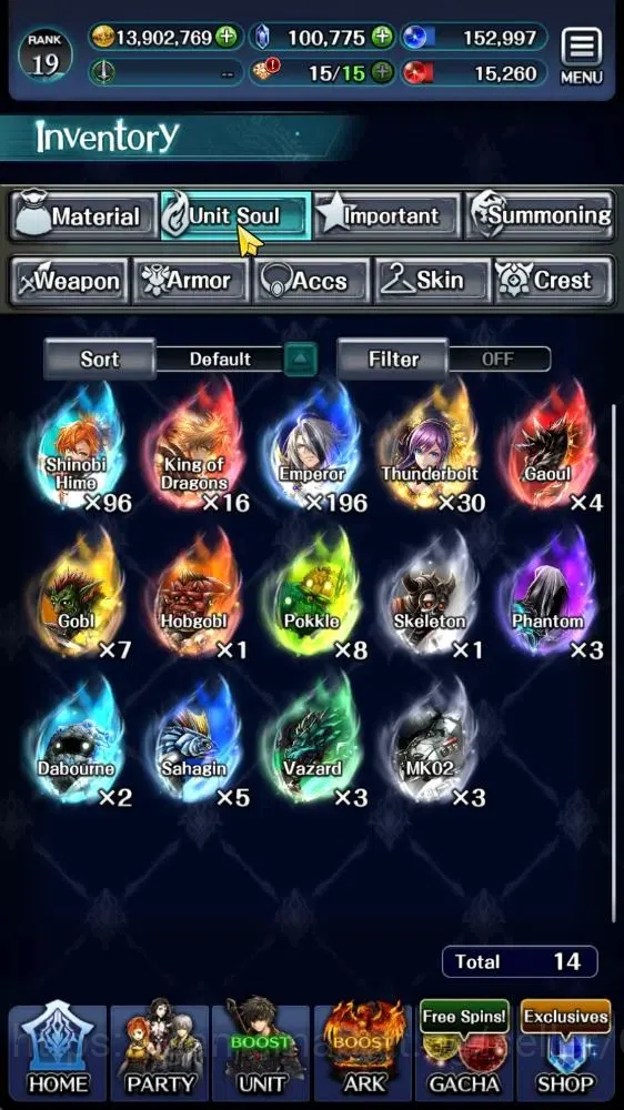 Last Cloudia Accounts GLOBAL|Rank 19|100K Crystal|Top Tier Unit [DL Jude image 11