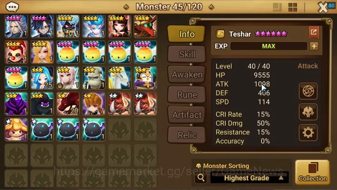 Summoners War: Sky Arena Accounts Starter ASIA|Lv 26|Ready Gacha|99 12 YSC + 160 11 YSC + 3 LAAS + 5 LS + 4 LDS + 118 MS |1 9