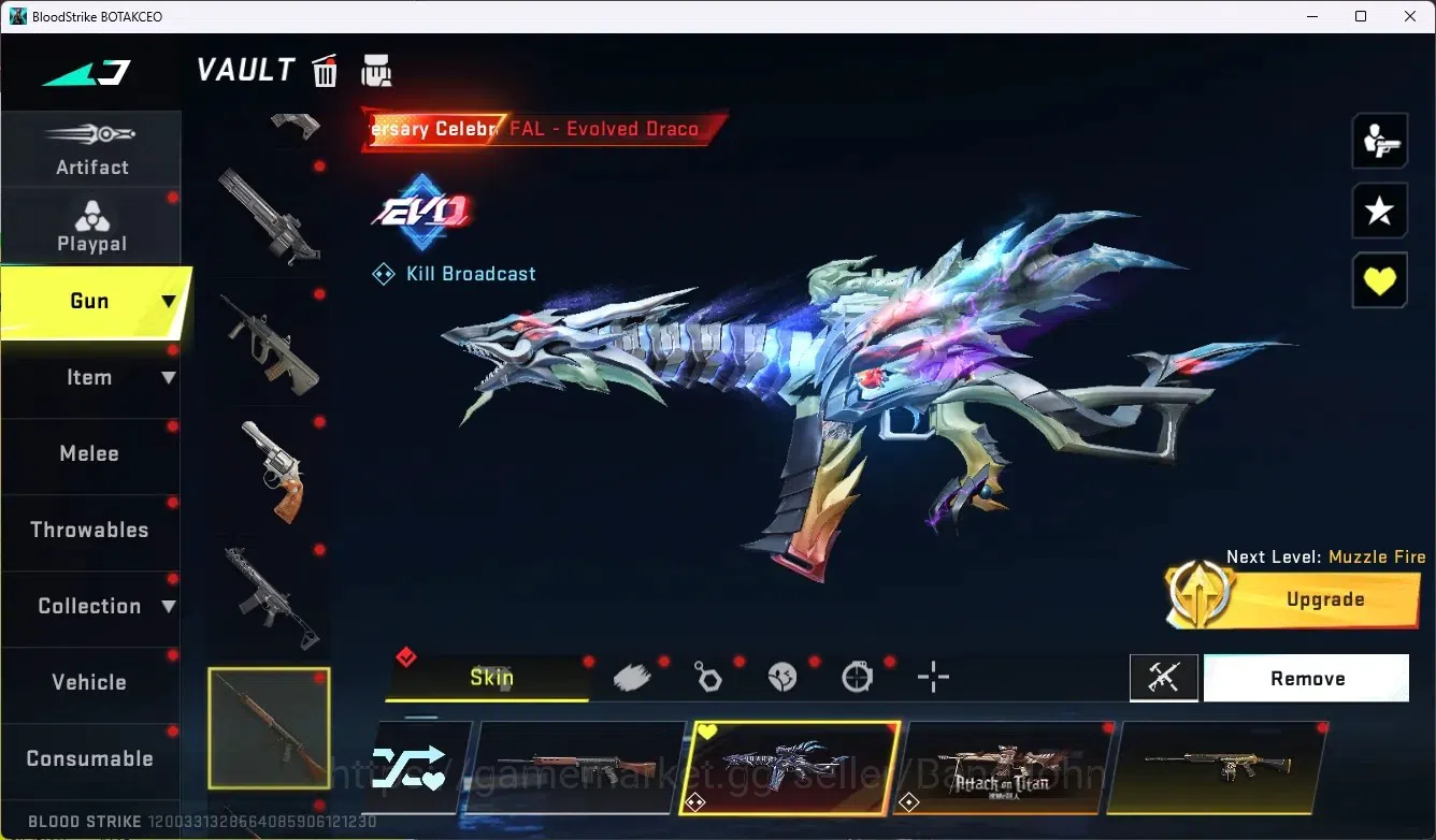 Blood Strike Accounts ASIA | 1 EVO: FAL-Evolved Draco|1 ETERNAL: Vector| image 5