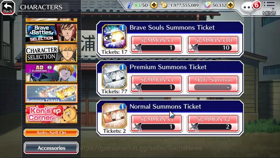 Bleach: Brave Souls Accounts High-End [GLOBAL]50K Orb|DreamTeam Ichigo,TYBW26 Yukio,Riruka,10th Anniv Rukia,Ichigo,TYBW25 18