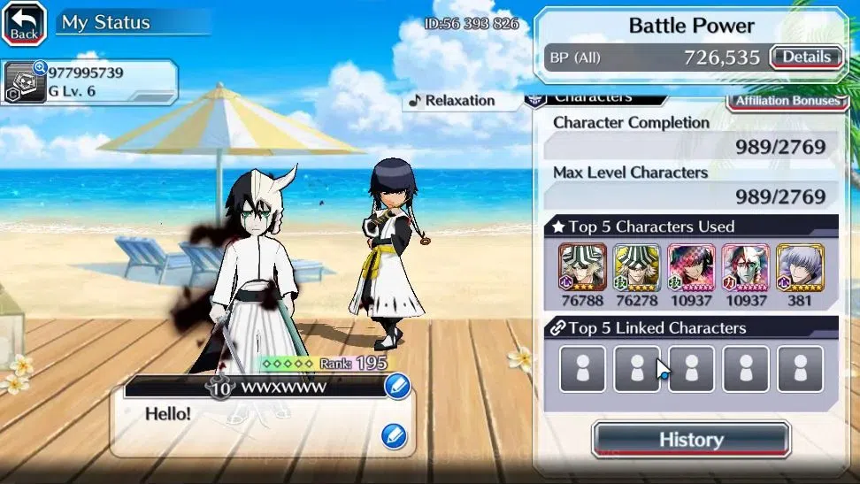 Bleach: Brave Souls Accounts High-End [GLOBAL]50K Orb|DreamTeam Ichigo,TYBW26 Yukio,Riruka,10th Anniv Rukia,Ichigo,TYBW25 3