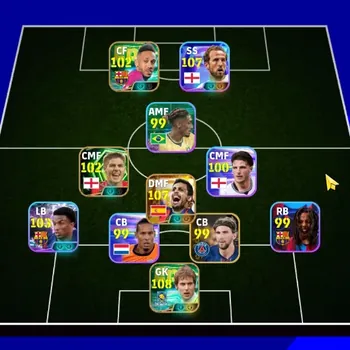 eFootball Accounts Legends & Iconic Players Android|Power 3167|Big Time Rodri|5 Epic(Petr