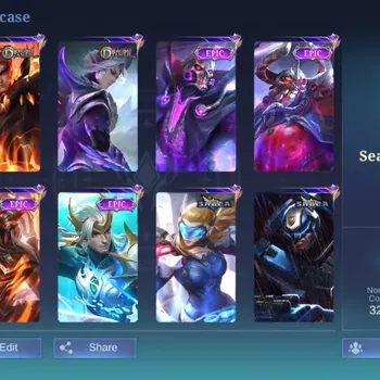 Mobile Legends: Bang Bang Accounts Others Global|Skin 110|Seasoned|S.A.B.E.R Rafaela+Freya+Johnson+Cyclops,Epic