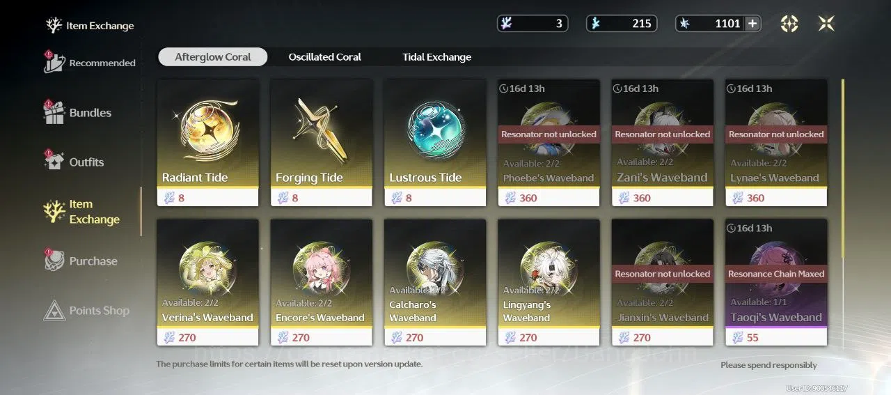 Wuthering Waves Accounts SEA | UL 58 MID GAME | Log Kuro | 4 Limit+4 Sign image 16