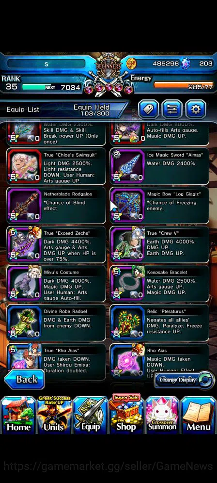 Grand Summoners Accounts Global|Rank 35|10 Ascend|EmiyaTW,Summer Miyu,S Chl image 13