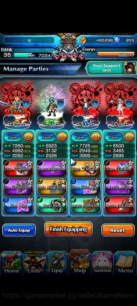 Grand Summoners Accounts Global|Rank 35|10 Ascend|EmiyaTW,Summer Miyu,S Chl image 3