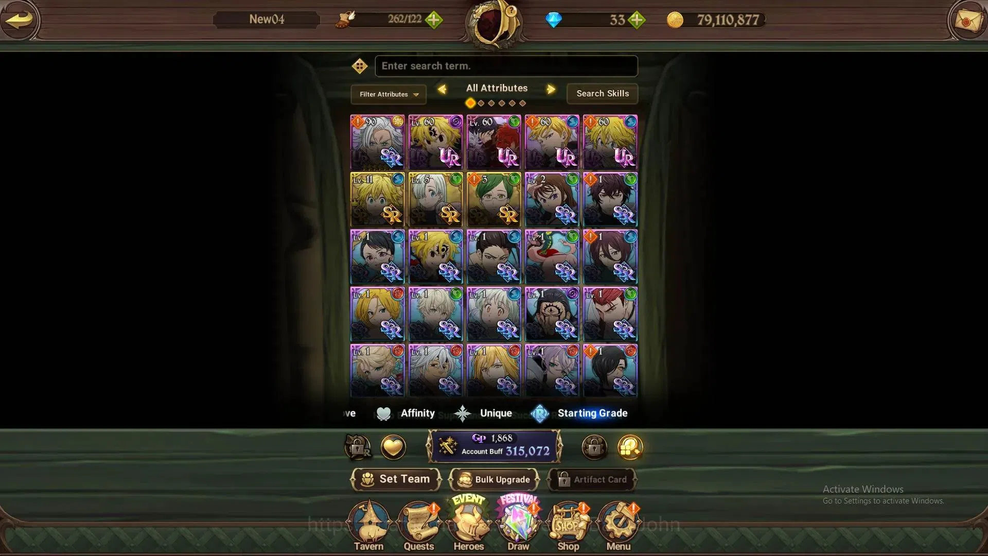 The Seven Deadly Sins: Grand Cross Accounts Global | 315K CC |4 UR|[UR Nemesis 4/6,DK Meliodas image 4