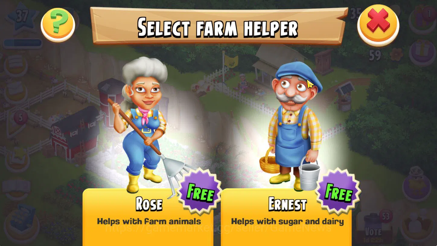 Hay Day Accounts Level 37 | Barn Storage 1950 + Silo Storage 375 |  image 11