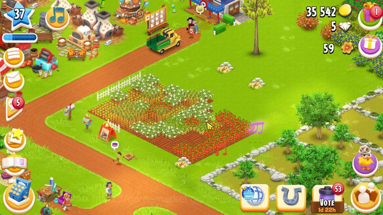Hay Day Accounts Level 37 | Barn Storage 1950 + Silo Storage 375 |  image 3