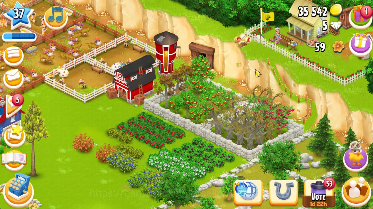 Hay Day Accounts Level 37 | Barn Storage 1950 + Silo Storage 375 |  image 4