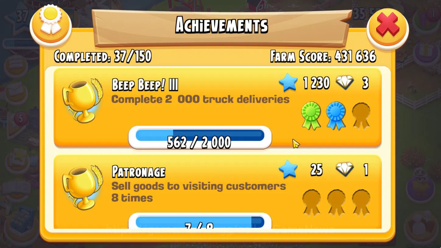 Hay Day Accounts Level 37 | Barn Storage 1950 + Silo Storage 375 |  image 6