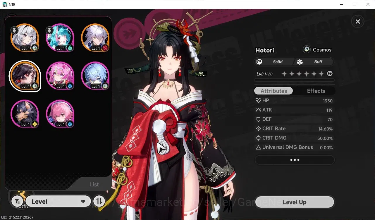 Neverness to Everness Accounts GLOBAL NA|HL 3|2 SSR| Hotori + Signature, Baicang image 1