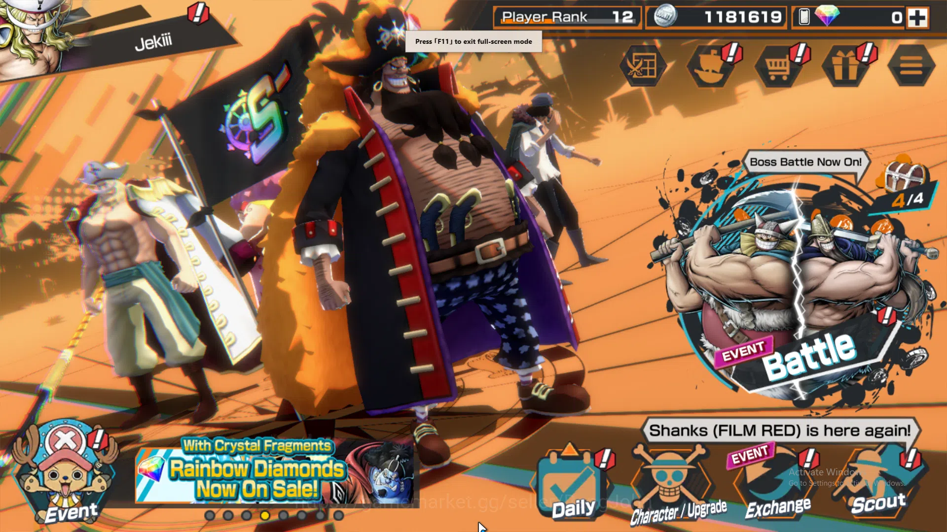 One Piece Bounty Rush Others GLOBAL | MAX 3| EX 3| BP kuzan, Four emperor MD te image 1