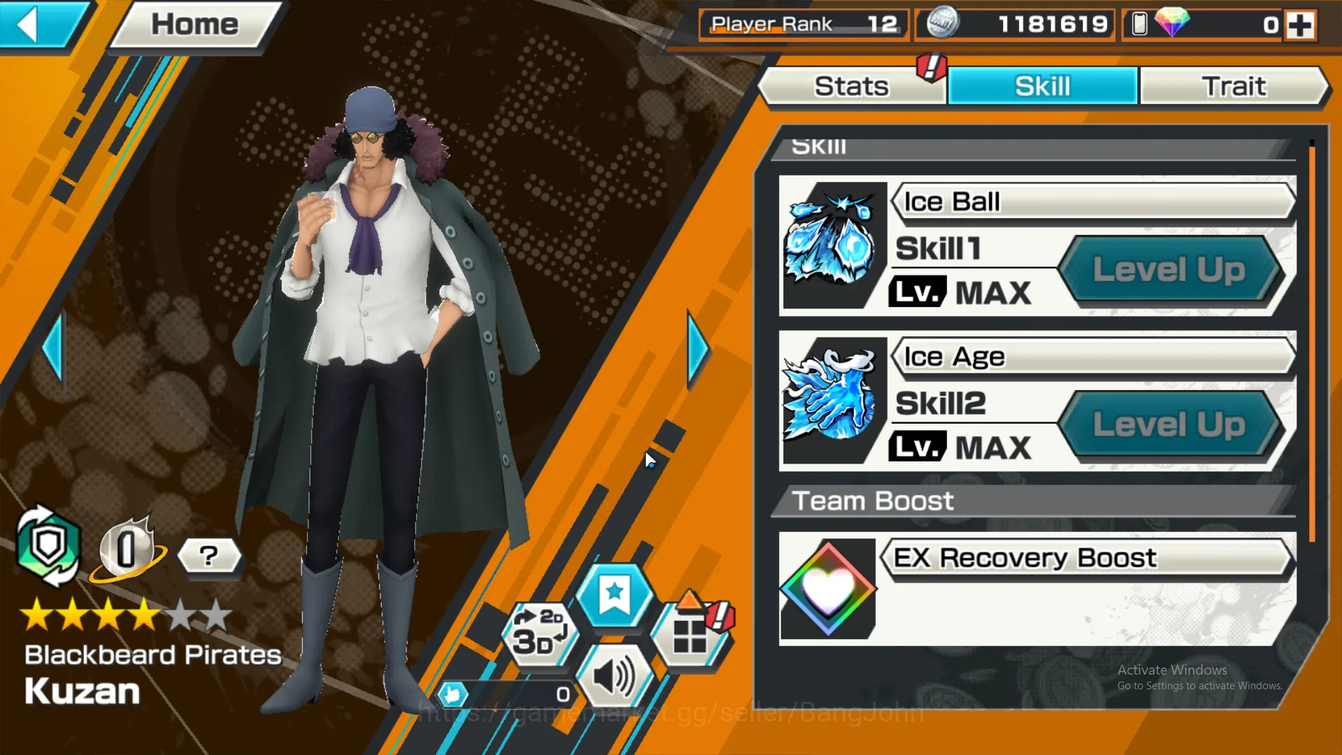 One Piece Bounty Rush Accounts GLOBAL | MAX 3| EX 3| BP kuzan, Four emperor MD te image 3