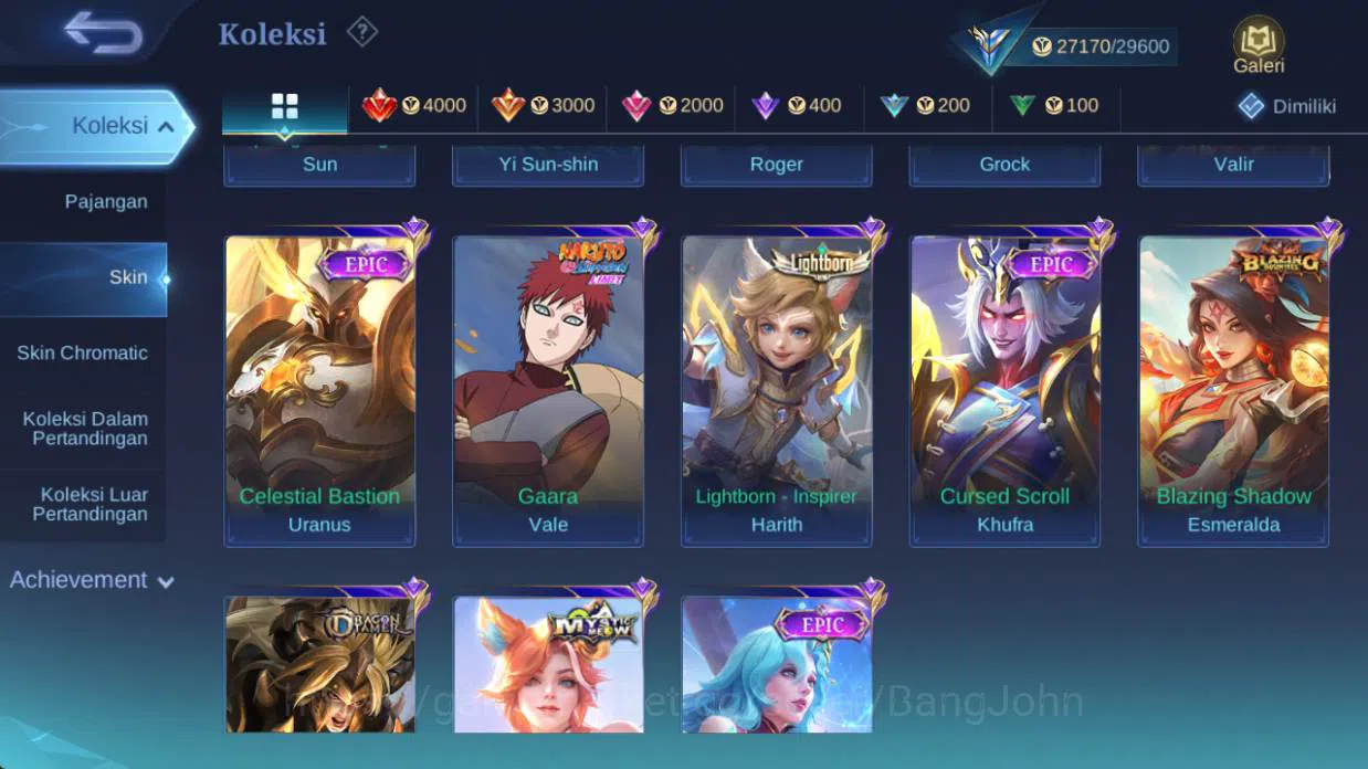 Mobile Legends: Bang Bang Accounts HERO 91 |skin 124 cc natalia, saber saber, saber L image 7