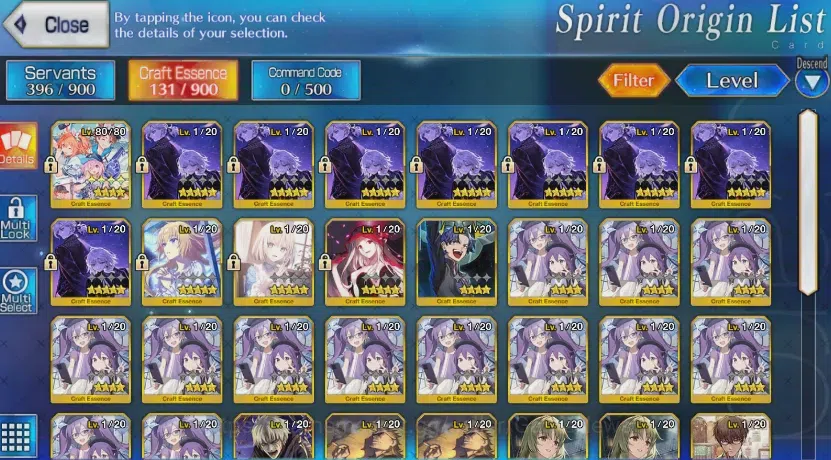 Fate-Grand Order Accounts NA Fresh Starter Lv 9 Orleans|2 limited ssr|Space Ereshkigal, Kama, Zenobia, Valkyrie|Log 5